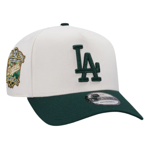 NEW ERA LA DODGERS 40TH ANNIV CHROME GREEN TWO TONE 9FORTY AFRAME