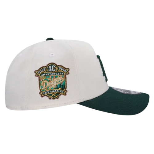 NEW ERA LA DODGERS 40TH ANNIV CHROME GREEN TWO TONE 9FORTY AFRAME