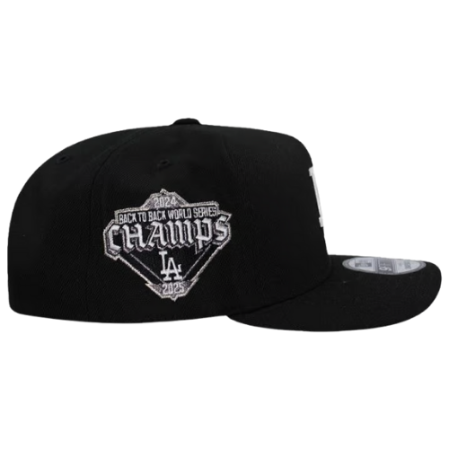 New Era Los Angeles Dodgers Back to Back World Series Black Classic Edition 9Fifty A Frame Snapback Hat