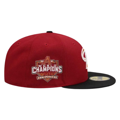 NEW ERA DIAMONDBACKS PLATINUM RED 59FIFTY