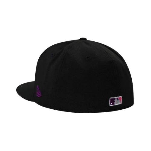 NEW ERA LA DODGERS BLACK PRIME PINK WORLD SERIES 2025 CHAMPS 59FIFTY