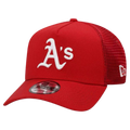 NEW ERA OAKLAND ATHLETICS SCARLET RED TRUCKER 9FORTY AFRAME